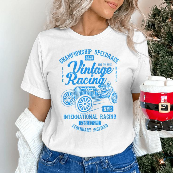 Vintage Racing Automotive Nostalgia Distressed Car Unisex T-Shirt