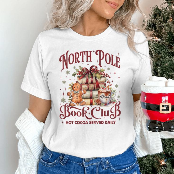Vintage Retro North Pole Book Club Hot Cocoa Unisex T-Shirt