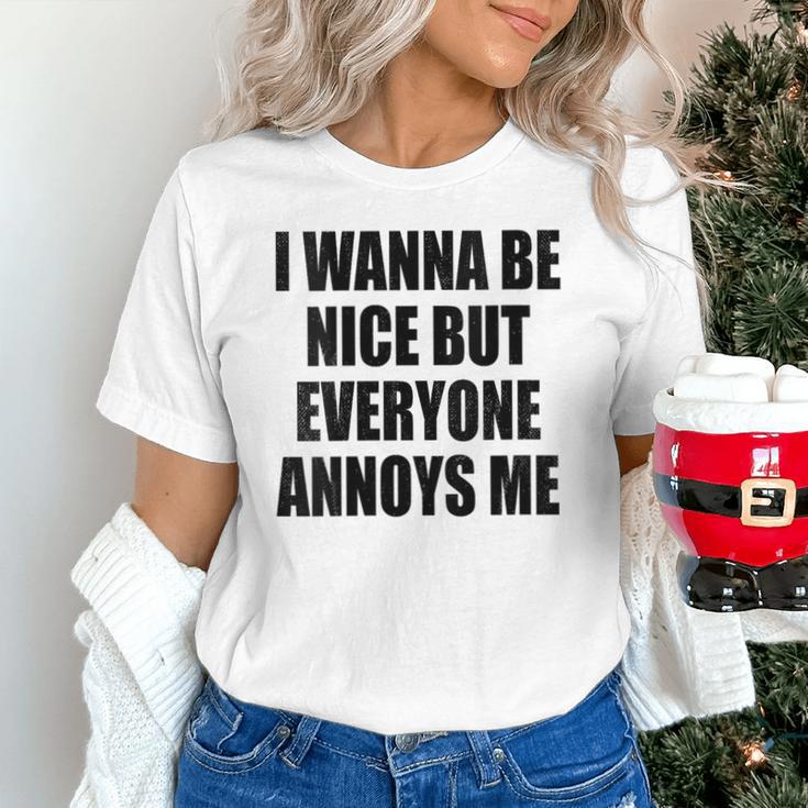 I Wanna Be Nice But Everyone Annoys Me Introvert Unisex T-Shirt