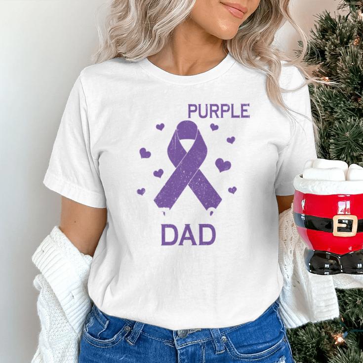 I Wear Purple In Memory Of Dad Pancreatic Cancer Awareness Unisex T-Shirt I Wear Purple In Memory Of Dad Pancreatic Cancer Awareness Unisex T-Shirt