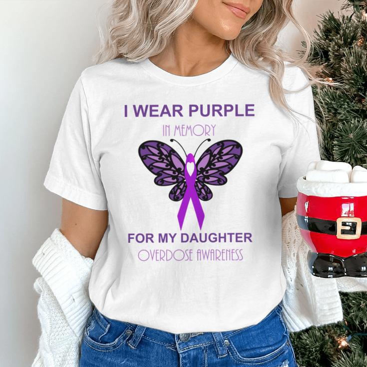 I Wear Purple In Memory For My Daughter Overdose Awareness Unisex T-Shirt I Wear Purple In Memory For My Daughter Overdose Awareness Unisex T-Shirt