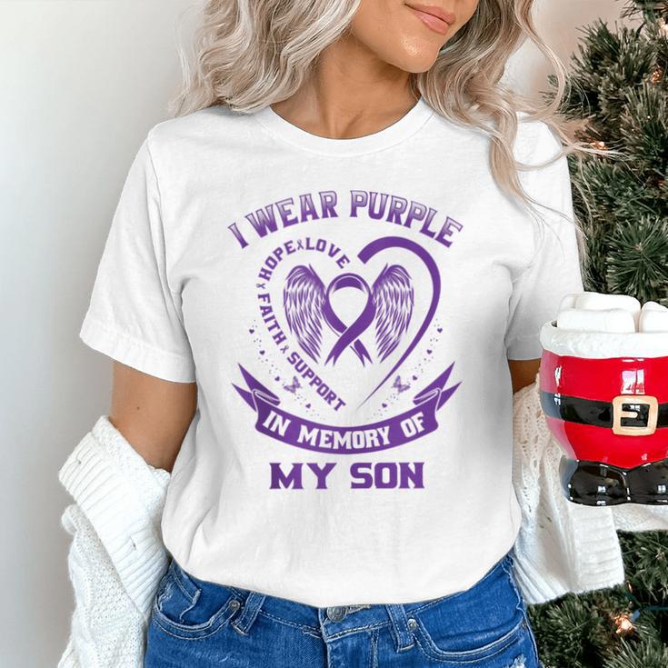 Wear Purple In Memory Of My Son Pancreatic Cancer Awareness Unisex T-Shirt Wear Purple In Memory Of My Son Pancreatic Cancer Awareness Unisex T-Shirt