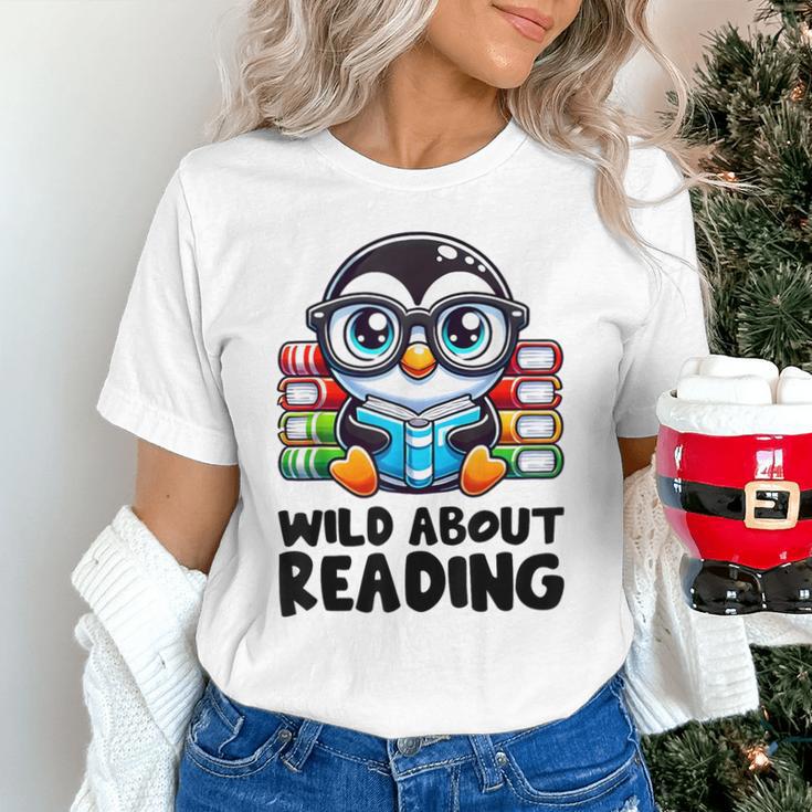 Wild About Reading Book Lover Penguin Unisex T-Shirt