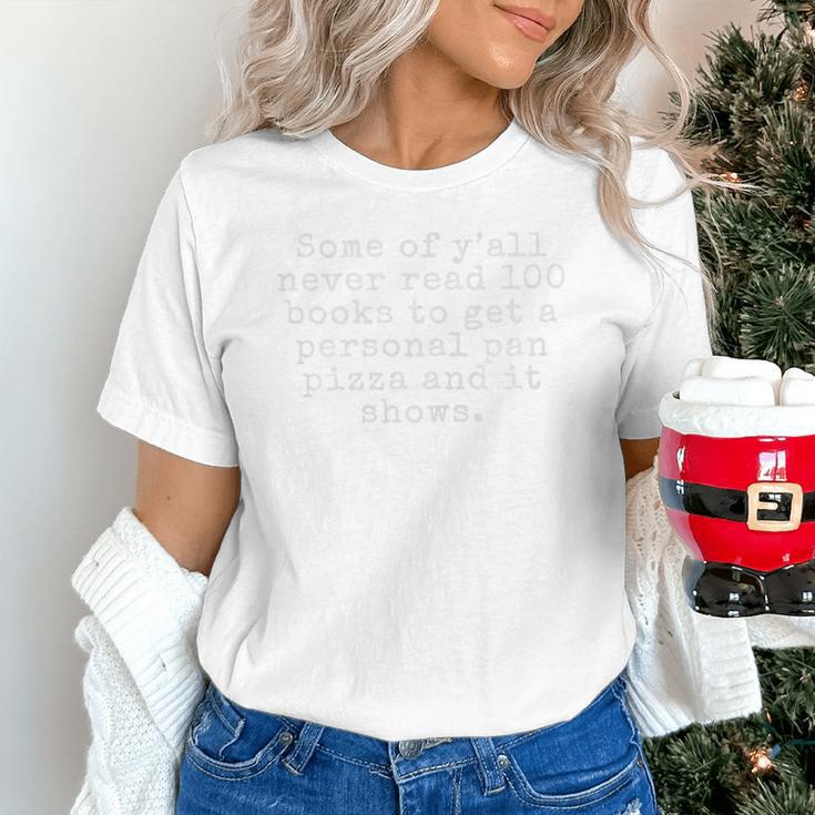 Some Of Y'All Never Read 100 Books To Get a Pan Pizza Premium Tri-Blend Unisex T-Shirt
