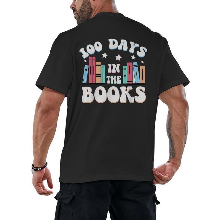 100 Days In The Books School Reading Celebration Men's Back Print T-Shirt