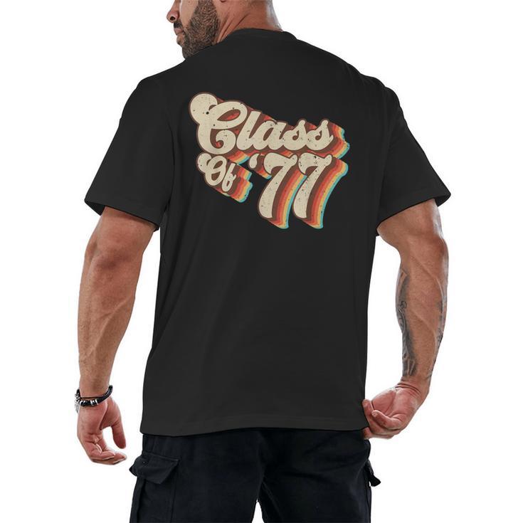 1977 Class Reunion Retro Class Of 77 High School Graduation Men's Back Print T-Shirt