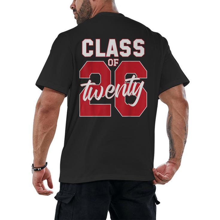 2 Sided Class Of 2026 Senior 2026 Graduation Men's Back Print T-Shirt
