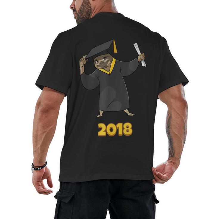 2018 Graduation Shirts Sloth Lovers For Women Teens Men's Back Print T-Shirt