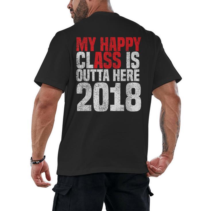 2018 Senior Graduation My Happy Class Shirt Men's Back Print T-Shirt
