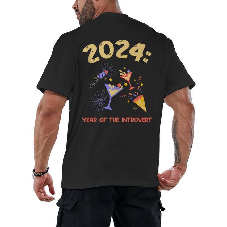 2024 Year Of The Introvert New Year Adventures Men's Back Print T-Shirt