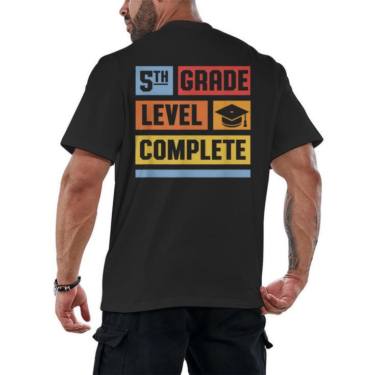 5th Grade Level Complete Shirt Graduation Last Day Of School Men's Back Print T-Shirt