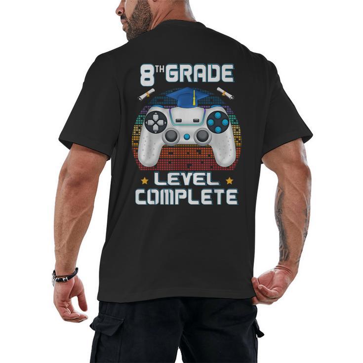 8th Grade Level Complete Graduation Class 2023 Gamer Boys Men's Back Print T-Shirt