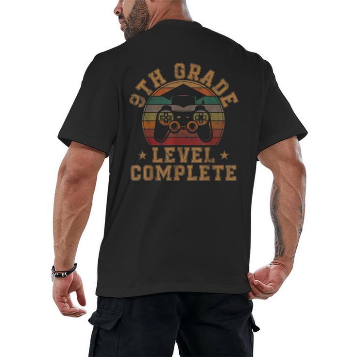 9th Grade Level Complete Ninth Grade Graduation Video Gamer Men's Back Print T-Shirt