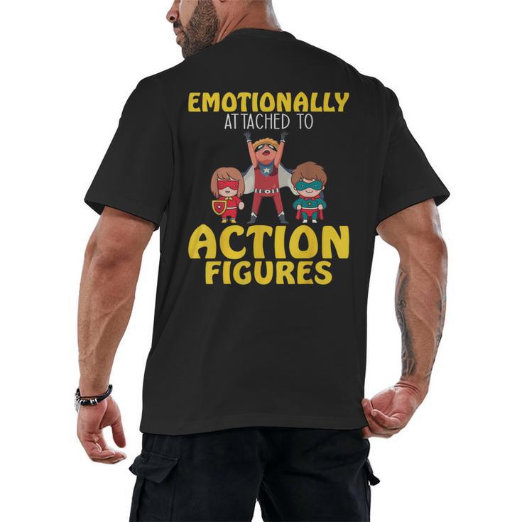 Action Figure Collector Comic Books Men's Back Print T-Shirt