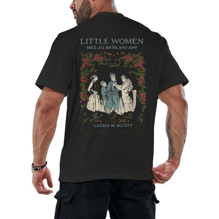 Alcott Little Women Characters Literature Book Illustration Men's Back Print T-Shirt