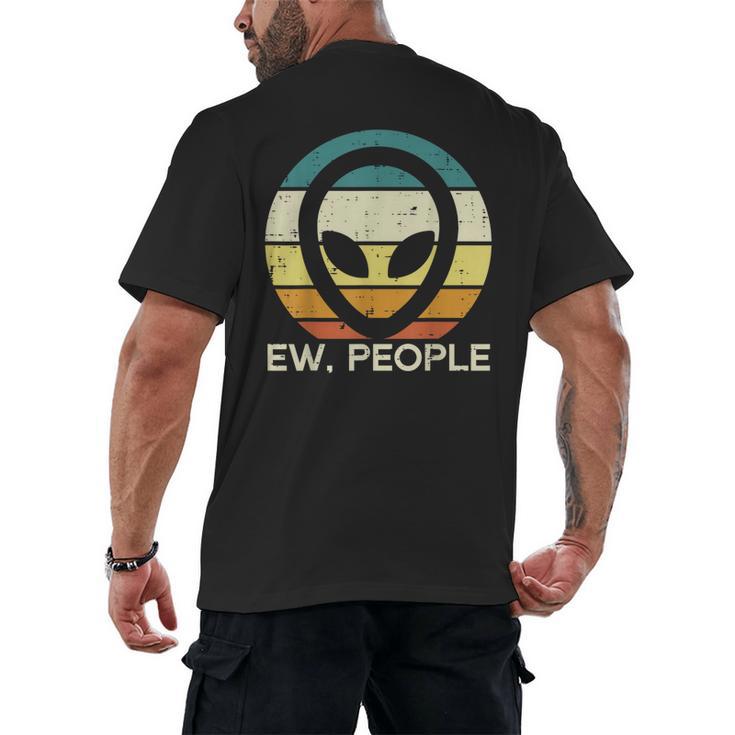Alien Face Ew People Ufo Introvert Men Women Kids Teen Men's Back Print T-Shirt