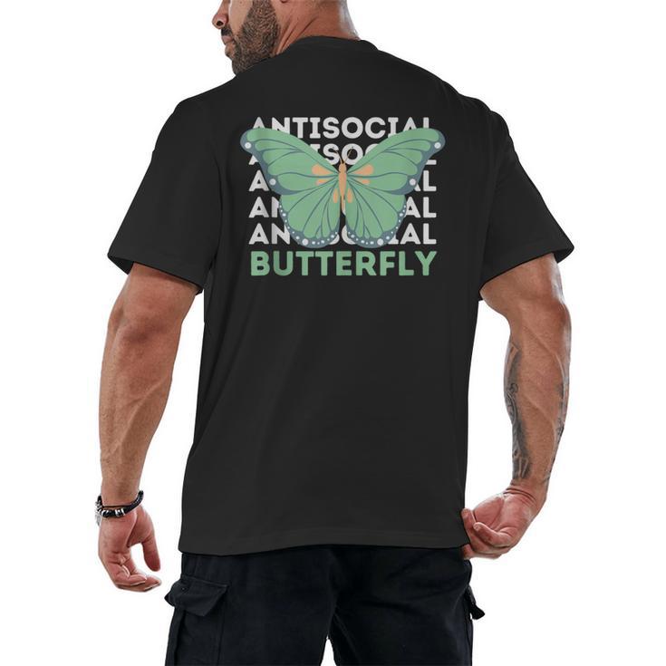 Anti-Social Introvert Butterfly Men's Back Print T-Shirt