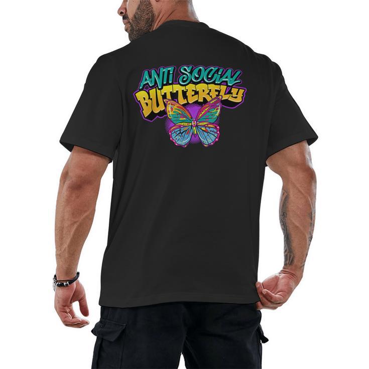 Antisocial Butterfly Shirts For Introvert Men's Back Print T-Shirt