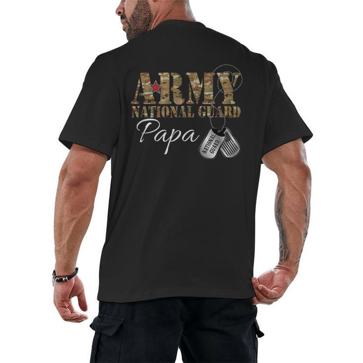 Army National Guard Papa Army National Guard Graduation Papa Men's Back Print T-Shirt