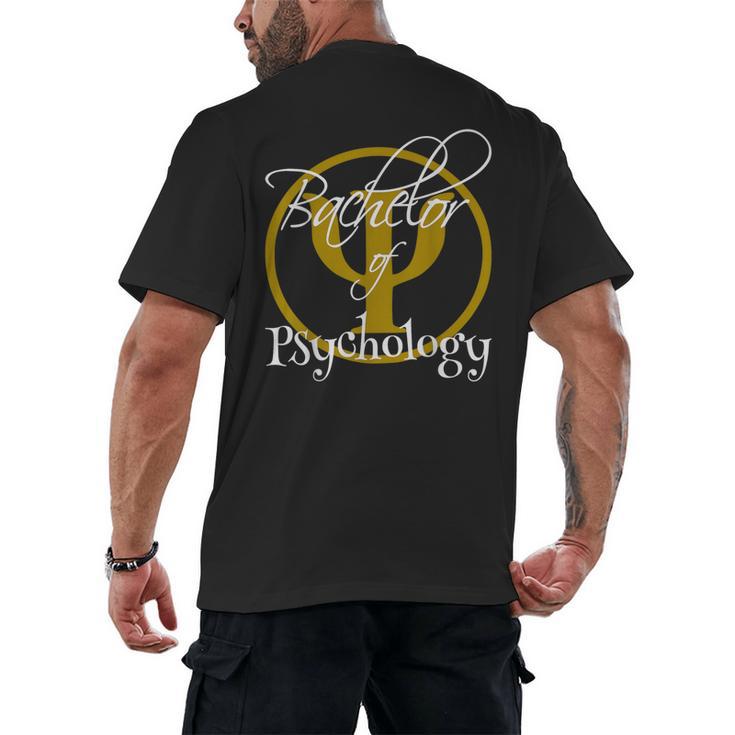 Bachelor Of Science Psychology Graduation Men's Back Print T-Shirt
