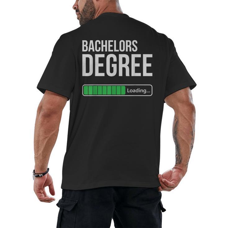 Bachelors Degree Loading College Student Graduation Men's Back Print T-Shirt
