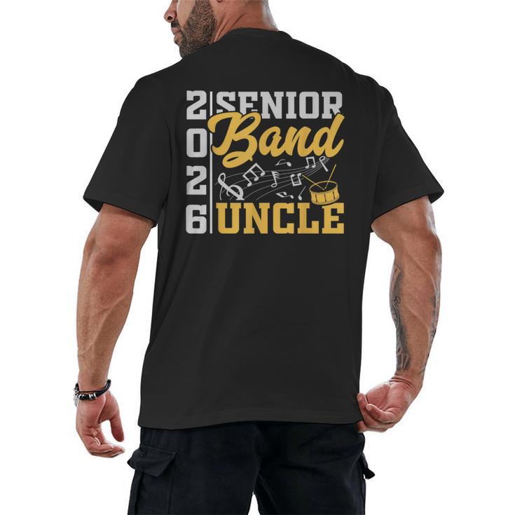 Band Senior Uncle Class Of 2026 Graduation Graduate Men's Back Print T-Shirt