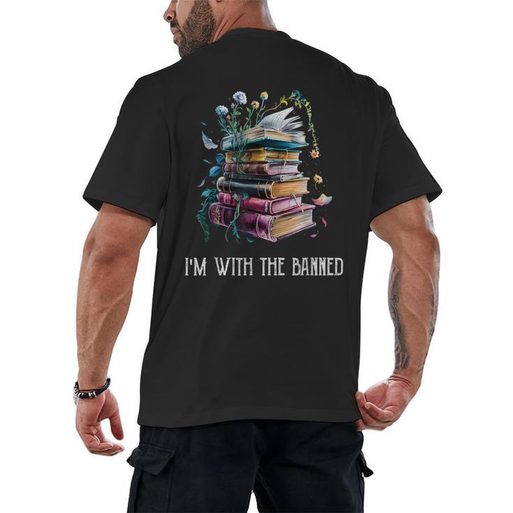 Im With The Banned Book Readers Librarians Read Banned Books Men's Back Print T-Shirt