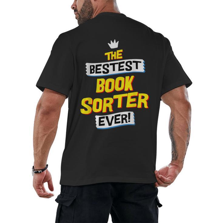 Best Book Sorter Job Occupation Men's Back Print T-Shirt Best Book Sorter Job Occupation Men's Back Print T-Shirt