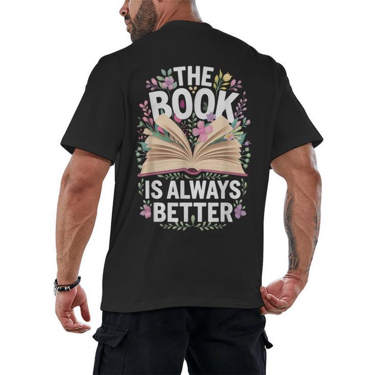 The Book Is Always Better Men's Back Print T-Shirt