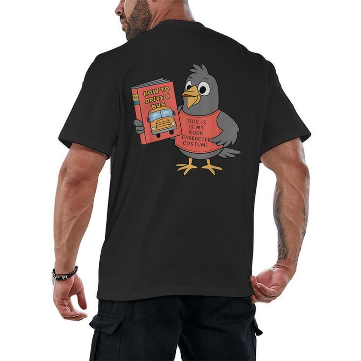 This Is My Book Character Costume- Pigeon Kids Reading Men's Back Print T-Shirt