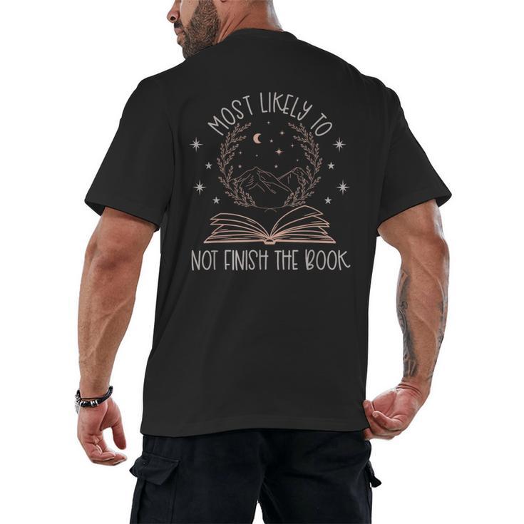 Book Club Shirts For Women Most Likely To Not Finish Men's Back Print T-Shirt