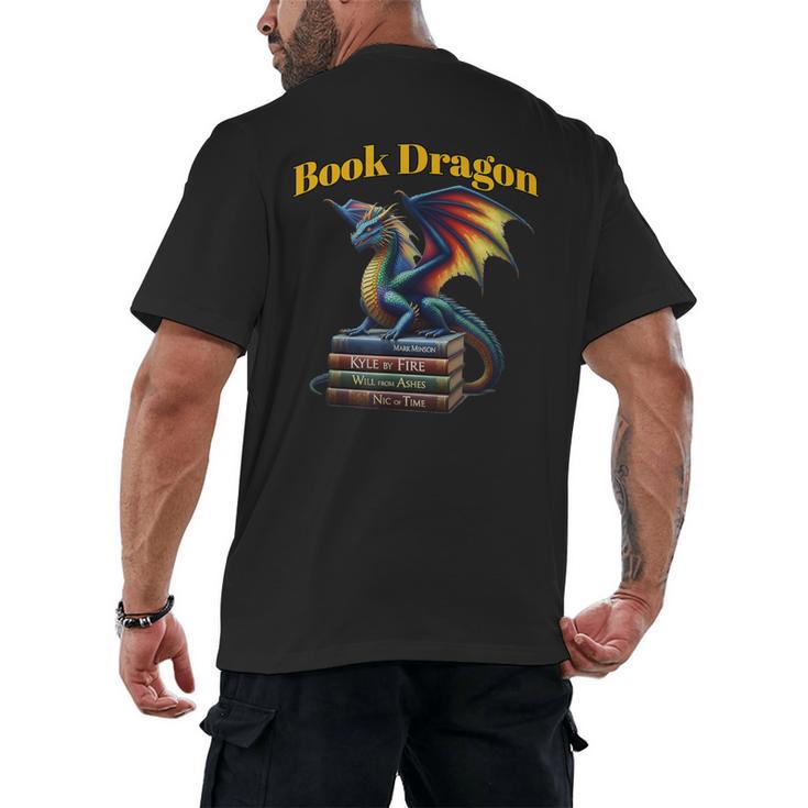 Book Dragon Mark Minson's Books Men's Back Print T-Shirt