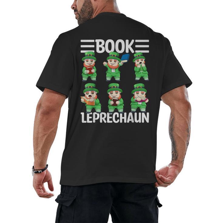 Book Leprechaun St Patrick's Day Library Librarian Reading Men's Back Print T-Shirt