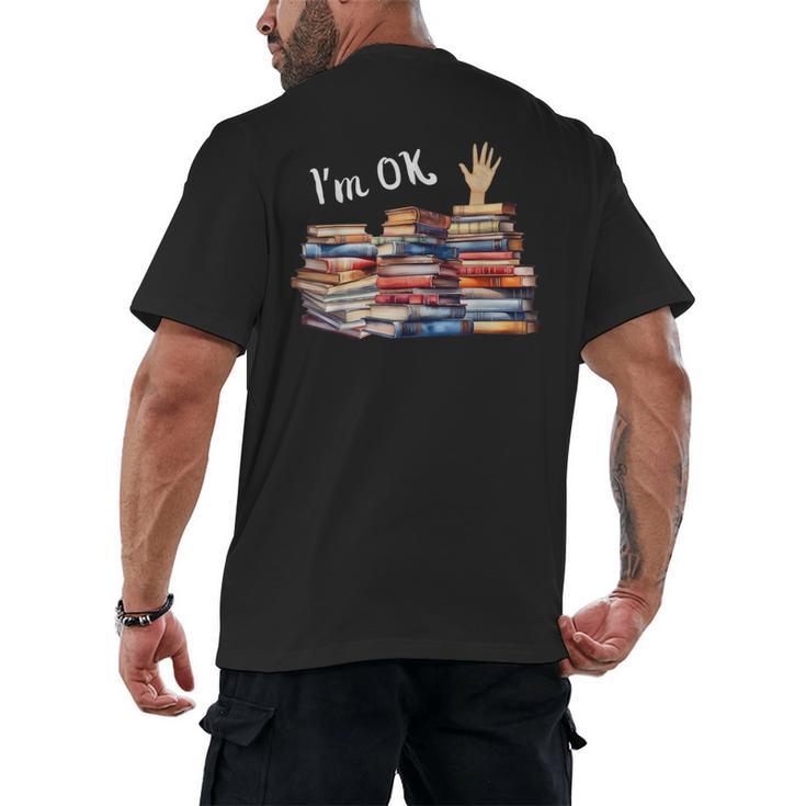 Book Lover For Women Readers Teacher Librarian Men's Back Print T-Shirt