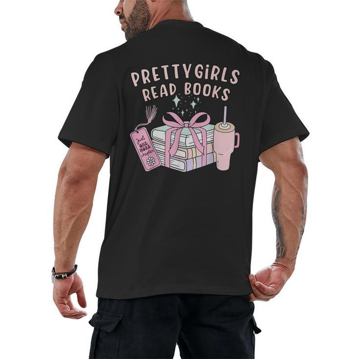 Book Lover's Pretty Girl's Read Books Men's Back Print T-Shirt