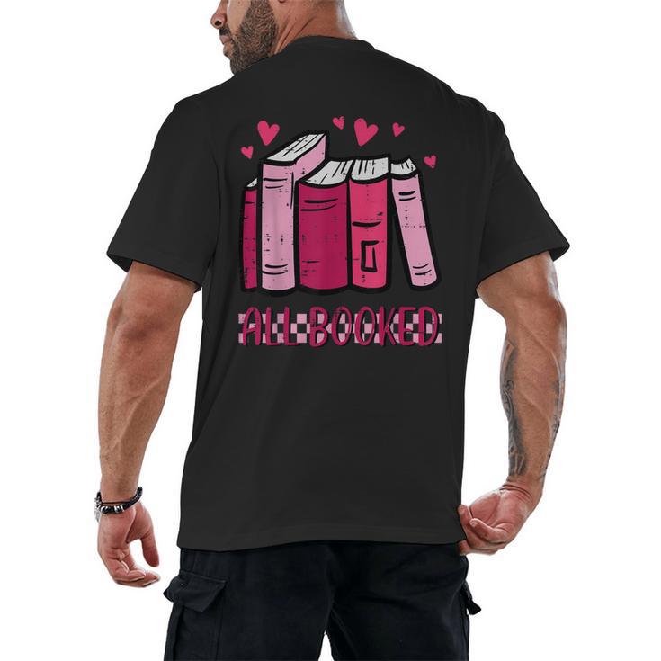 All Booked Read Book Reading Librarian Men Women Kids Men's Back Print T-Shirt