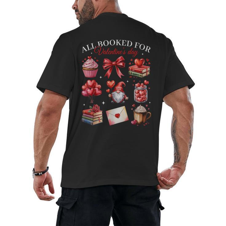 All Booked For Valentine Coquette Bow Girl Women Teacher Men's Back Print T-Shirt