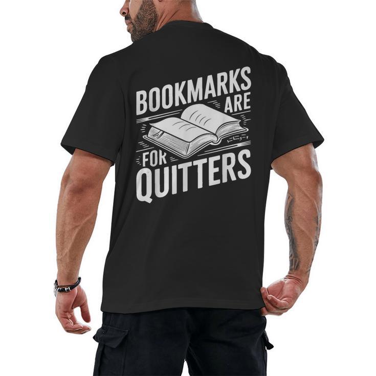Bookmarks Quote Library Book Reader Men's Back Print T-Shirt