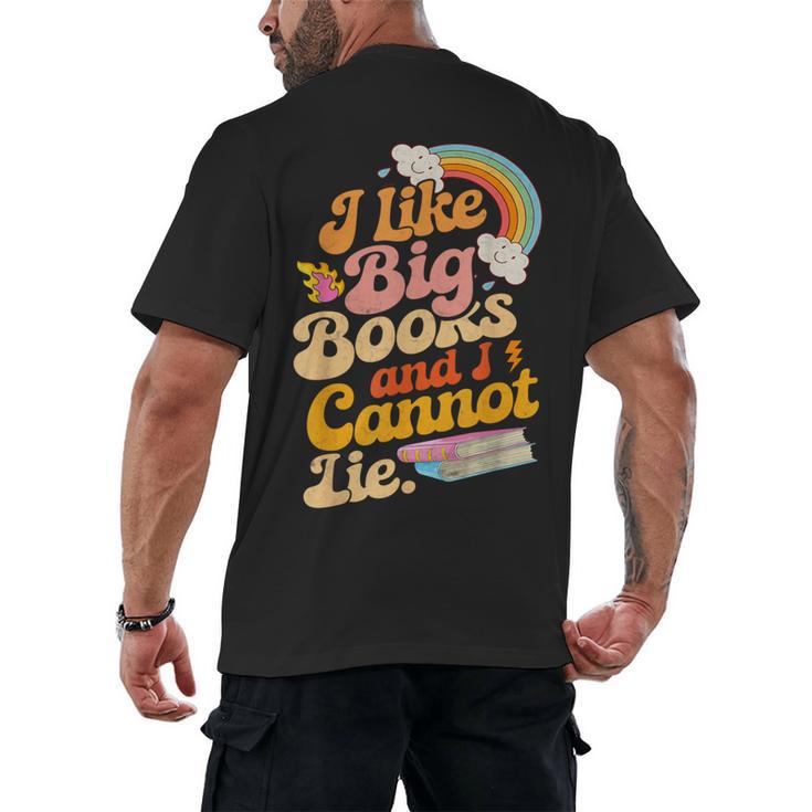 Books Reading Lover Bookworm Nerd Librarian Book Reader Men's Back Print T-Shirt