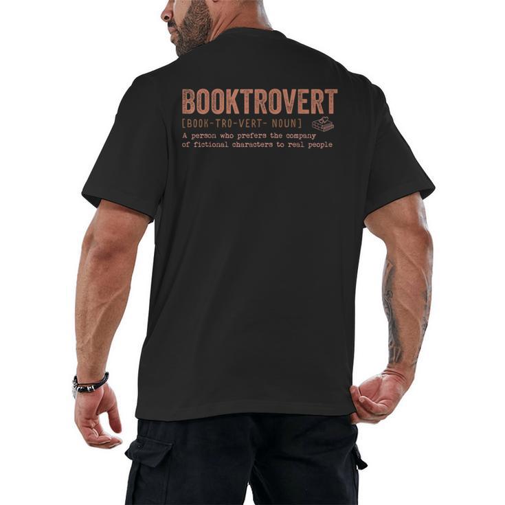 Booktrovert Definition Men's Back Print T-Shirt
