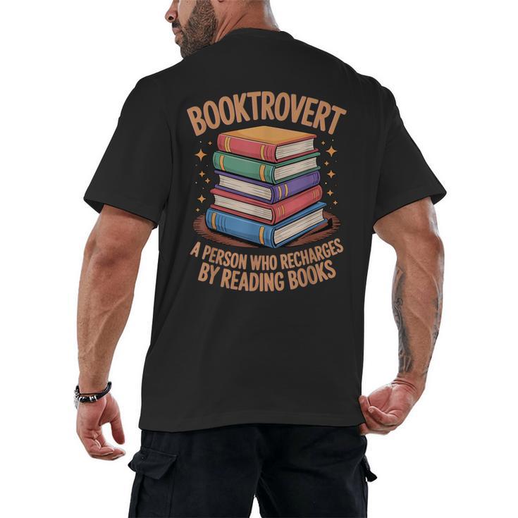 Booktrovert Literature Book Reading Books Reader Men's Back Print T-Shirt