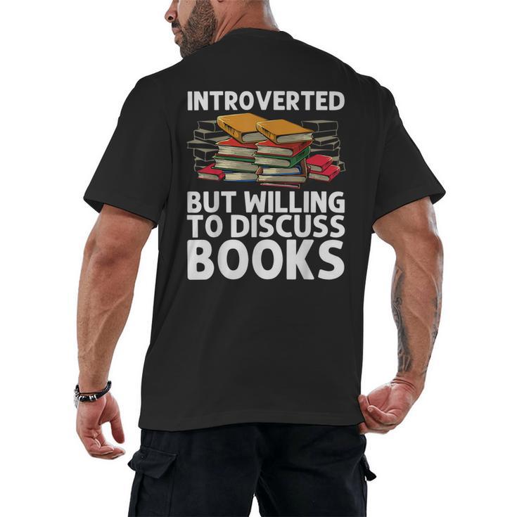 Bookworm Art For Men Women Book Reading Lover Bookish Men's Back Print T-Shirt
