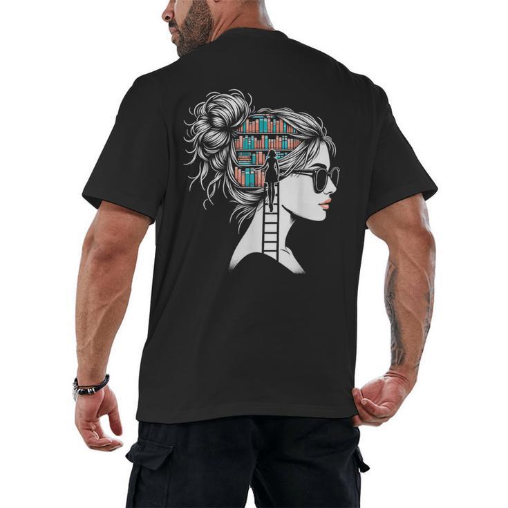 Bookworm Book Nerd Librarian Bookish Librarian Men's Back Print T-Shirt