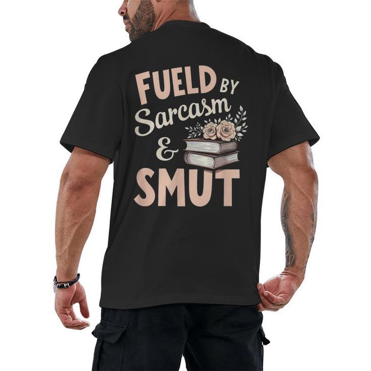 Bookworm Fueled By Sarcasm And Smut Book Reading Men's Back Print T-Shirt