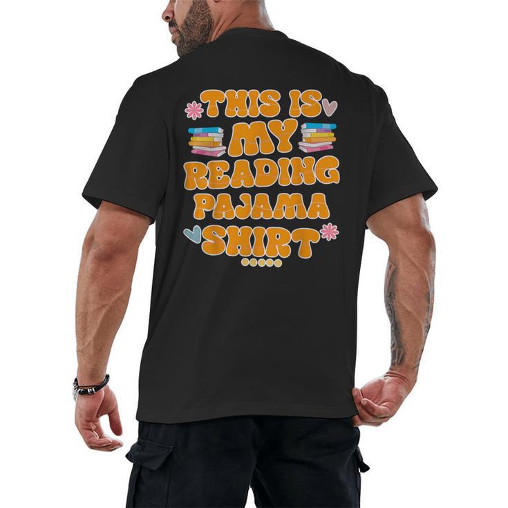 Bookworm This Is My Reading Pajama Book And Pajama Men's Back Print T-Shirt