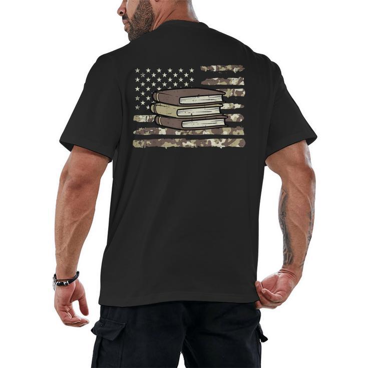 Camo Across America Read Reading Book Librarian Men Women Men's Back Print T-Shirt