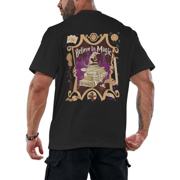 Castle Book Book Lovers Tees Family Vacation Bookworm Men's Back Print T-Shirt