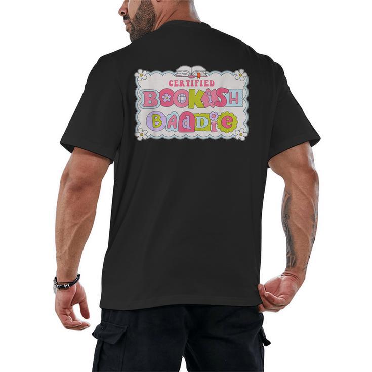 Certified Bookish Baddie Cute Book Lover Men's Back Print T-Shirt