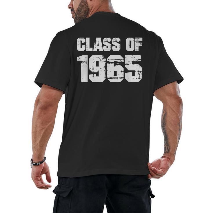 Class Of 1965 High School College Graduation Reunion Men's Back Print T-Shirt