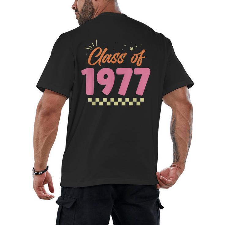 Class Of 1977 School Graduation Meetup Reunion Men's Back Print T-Shirt